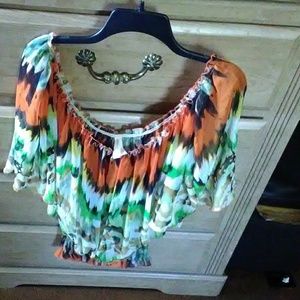 Lara Print Shirt Mutli Colored size one size All